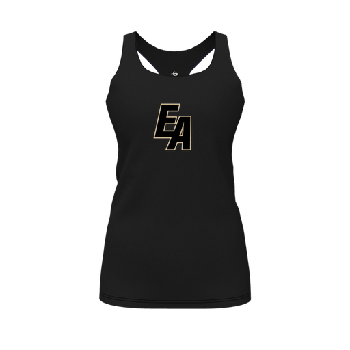 [CUS-DFW-RCBK-PER-BLK-FYS-LOGO3] Racerback Tank Top (Female Youth S, Black, Logo 3)