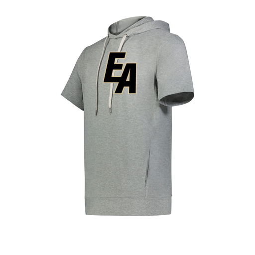 [222605-SIL-YS-LOGO3] YOUTH VENTURA SOFT KNIT SHORT SLEEVE HOODIE (Youth S, Silver, Logo 3)