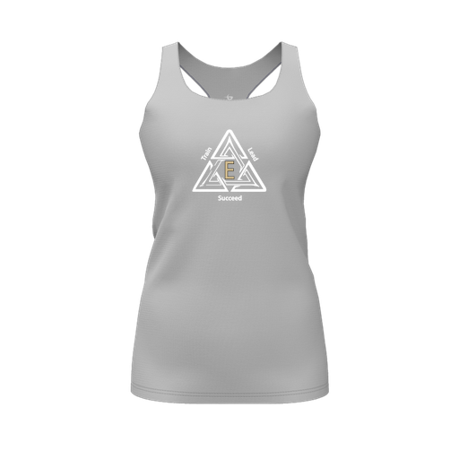 [FT0TRBGY-FYS-LOGO1] Decker Racerback Tank Top (Female Youth S, Gray, Logo 1)