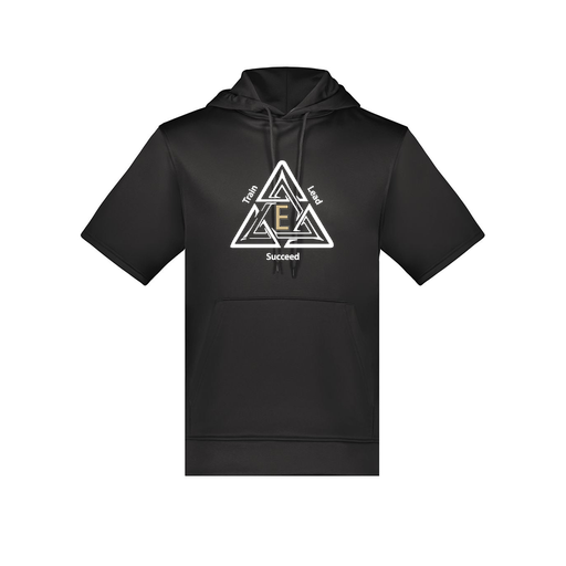 [6871.080.S-LOGO1] Men's Dri Fit Short Sleeve Hoodie (Adult S, Black, Logo 1)