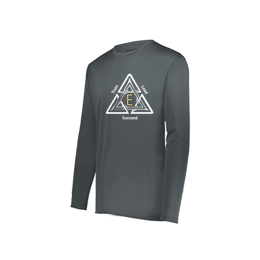 [222822.059.XS-LOGO1] Men's LS Smooth Sport Shirt (Adult XS, Gray, Logo 1)