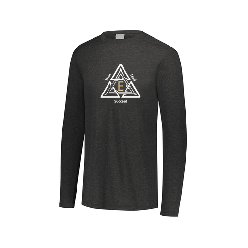 [FTLCUBBK-AXS-LOGO1] Decker Men's Tri-Blend T-Shirt - Long Sleeve (Adult XS, Black, Logo 1)