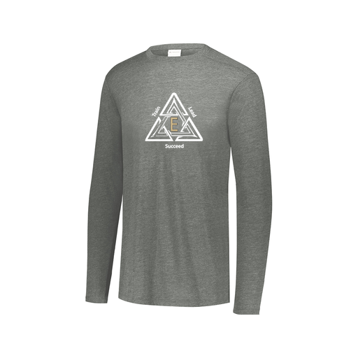 [FTLCUBGY-AXS-LOGO1] Decker Men's Tri-Blend T-Shirt - Long Sleeve (Adult XS, Gray, Logo 1)