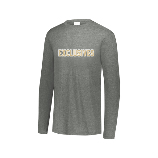 [FTLCUBGY-AXS-LOGO2] Decker Men's Tri-Blend T-Shirt - Long Sleeve (Adult XS, Gray, Logo 2)
