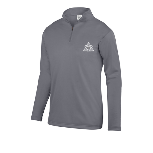[DFW-FFQZ-GRY-AS-LOGO1] Decker Men's FlexFleece 1/4 Zip (Adult S, Gray, Logo 1)
