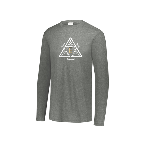 [FTLCUBGY-YS-LOGO1] Decker Youth Tri-Blend T-Shirt - Long Sleeve (Youth S, Gray, Logo 1)
