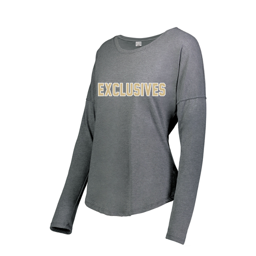 [FTLCUBGY-FAS-LOGO2] Decker Women's Tri-Blend T-Shirt - Long Sleeve (Female Adult S, Gray, Logo 2)